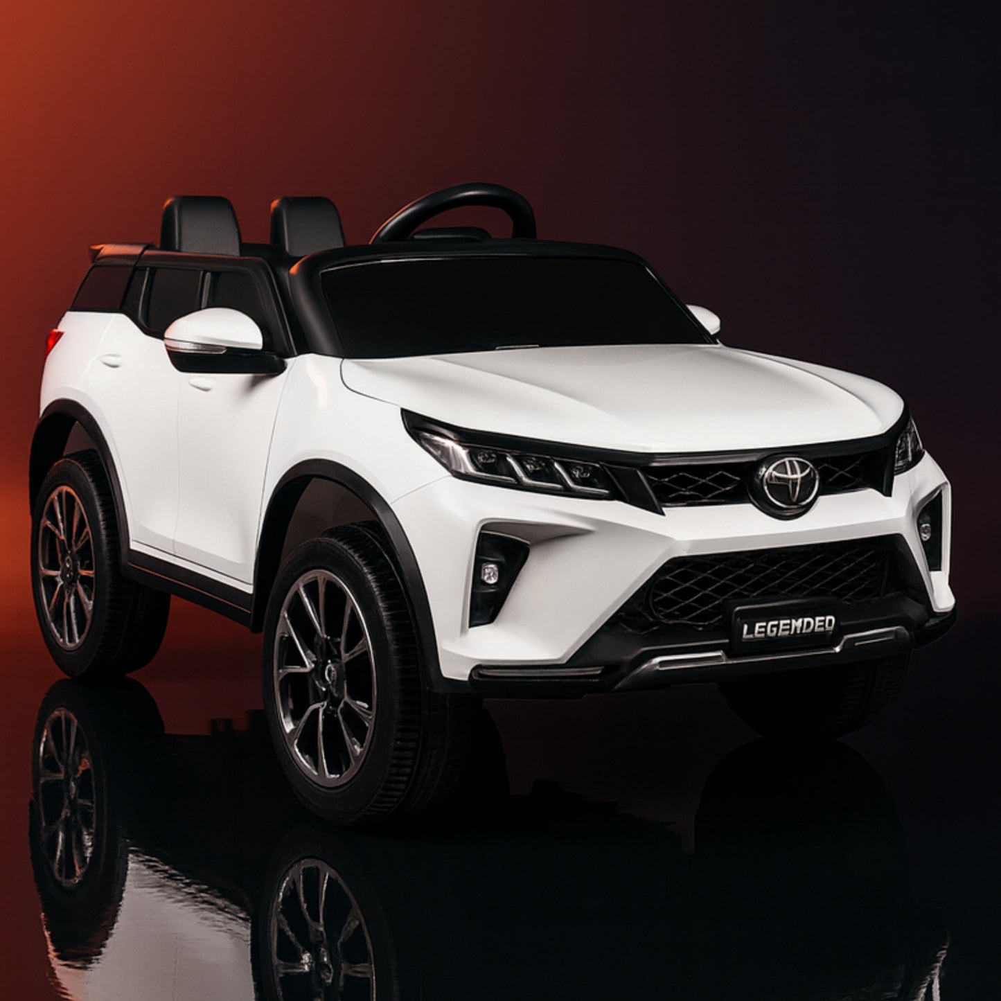 Fortuner Legender, White, Rideon, 5 motors, Fancy