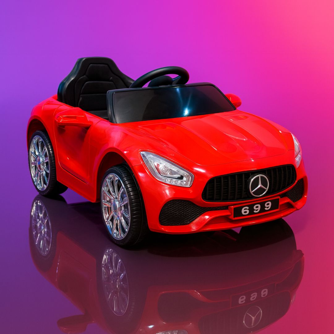 Car for 4 year kids capacity, 2 motors, Remote Controlled, Red Colour