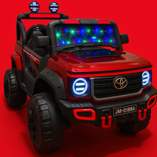 Large Rideon for 13 year kids capacity, Bluetooth, 4 motors, 12v Battery, Red Colour
