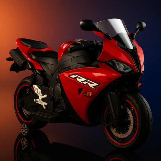 R20 Bike for 9 year kids capacity, Hand Accelerate, 12v battery, Red Colour