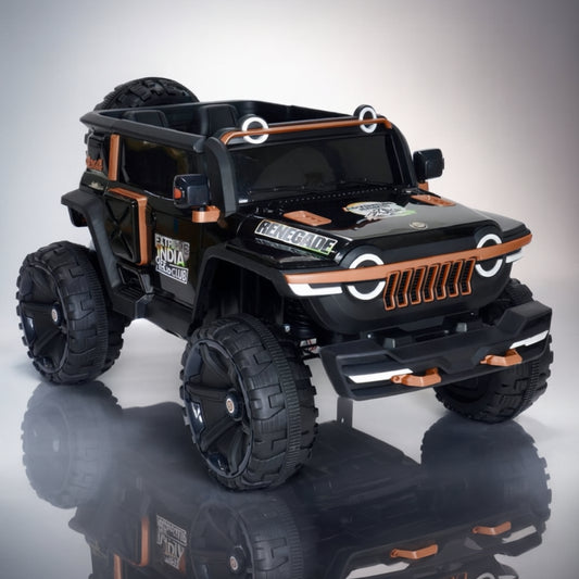 Big Size Rideon Thar, 5 motors, Double seat, 12v battery, Black colour