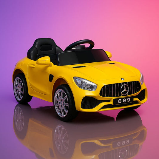 Car for 4 year kids capacity, Remote Controlled, 2 motors, Yellow Colour